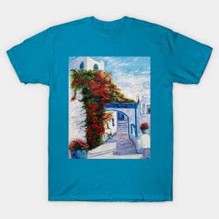 Beautiful Greece Oil painting T-Shirt